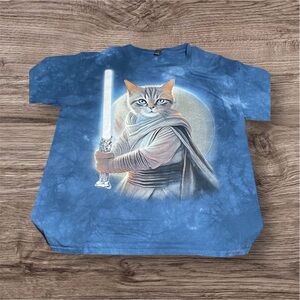 Jedi Cat Shirt Men’s Size XL Blue